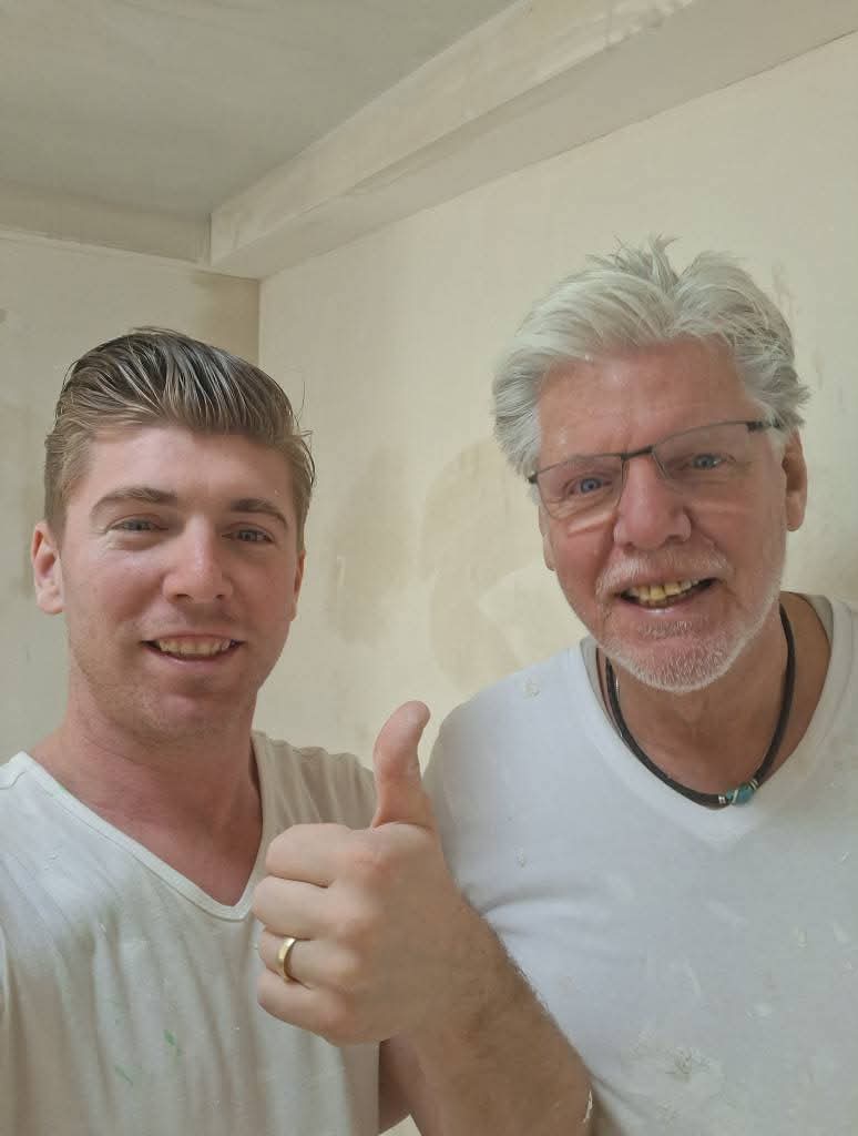 Familievakmanschap — 3 generaties stukadoors